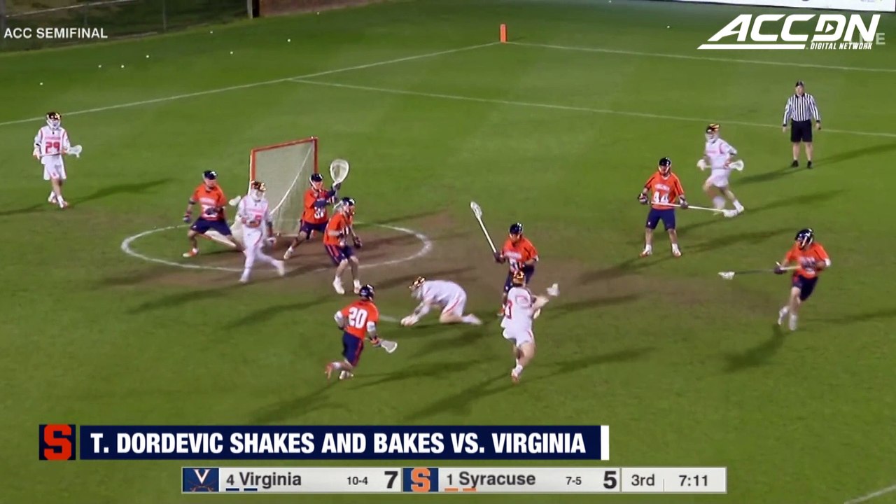 Syracuse Lacrosse's Tucker Dordevic Shakes & Bakes For Amazing Goal vs. UVA