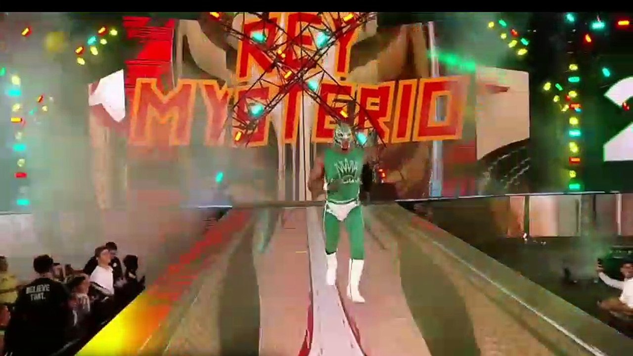Rey Mysterio plants Chad Gable with a tilt-a-whirl DDT- Greatest Royal Rumble
