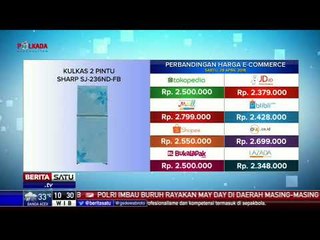 Perbandingan Harga e-Commerce:  Kulkas 2 Pintu SHARP SJ 236ND FB