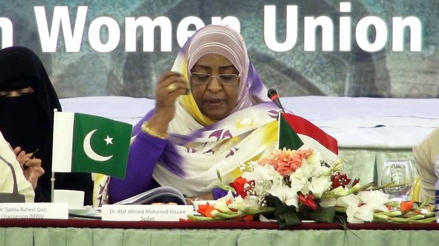 Dr Afaf Ahmad Mohammad Ahmad Hussain Addressing From Conference on Economic Empowerment