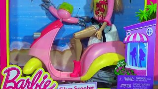Nueva moto de Barbie Glam Scooter con Chelsea - vídeos de Barbie en Español - juguetes Barbie
