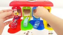 타요 차고지에서 포켓볼과 액체괴물 장난감 알까기 색깔 놀이 어린이 유아 동영상