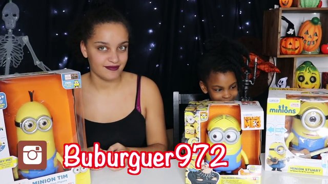 LES MINIONS PARLANTS STUART ,TIM ,DAVE avec Tatie Ambre, Moi moche et méchant 3