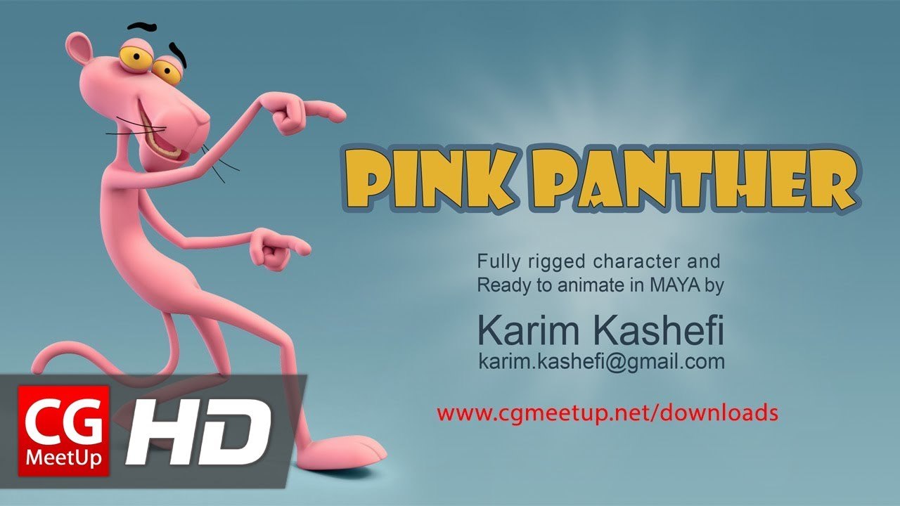 CGI Free Animation Rig "Pink Panther Maya Rig" by Karim Kashefi | CGMeetup