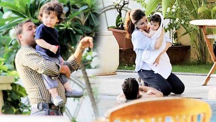 Video herunterladen: Kareena Kapoor Khan's son Taimur Ali ENJOYS POOL time with sister Inaaya Naumi Khemu | FilmiBeat