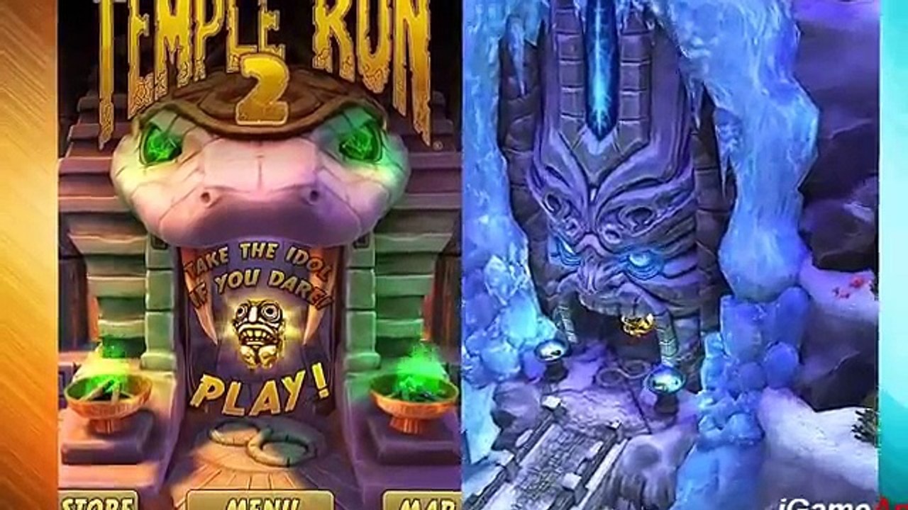 Temple Run 2 Blazing Sands VS Frozen Shadows iPad Gameplay for Children HD #58
