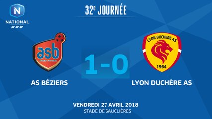 J32 : AS Béziers - Lyon Duchère AS (1-0), le résumé