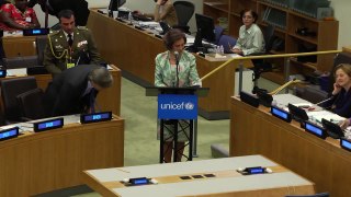 Doña Sofía en la Junta Ejecutiva de UNICEF en Nueva York