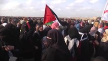 Gazze Sınırındaki Gösterilerde Dev Filistin Bayrağı Açıldı - Han