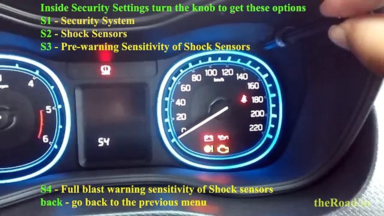 Maruti Vitara Brezza Settings Mode in Information Display