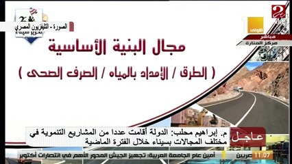 م. إبراهيم محلب: شبكة الطرق في مصر توضح مدى قوتها وضرورة تدشينها لخدمة المشاريع القومية بمختلف المحافظات