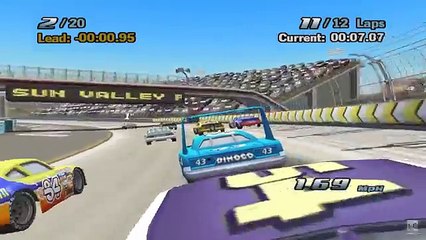 Cars The Game Gameplay With Strip Weathers, Lightning McQueen, Chick Hicks Piston Cup