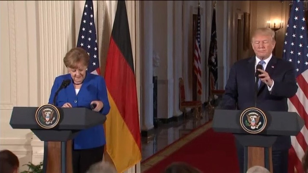 Trump y Merkel mantienen sus diferencias en la visita de la canciller a Washington