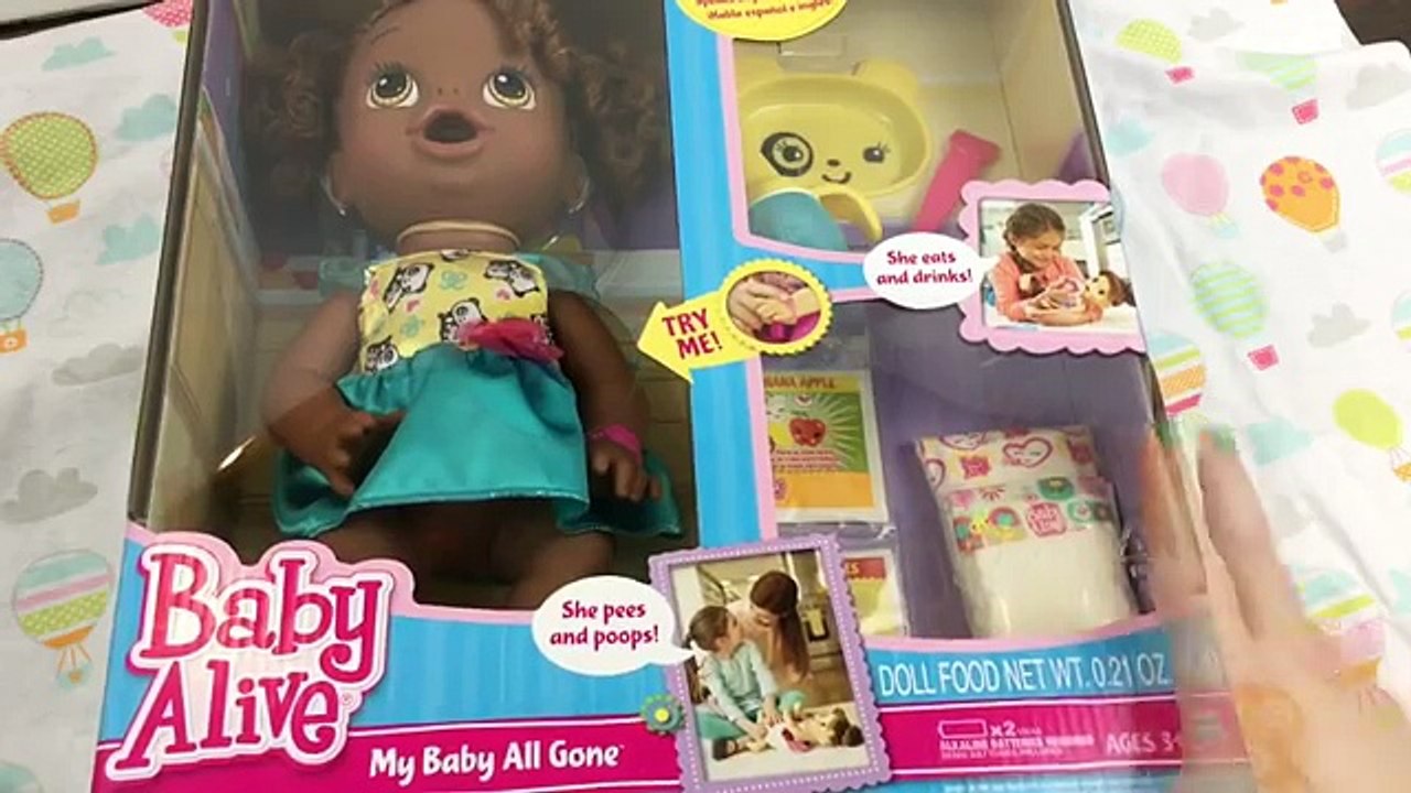 Baby Alive My Baby All Gone Doll Unboxing and Feeding Green Veggies with Explosive Diaper!