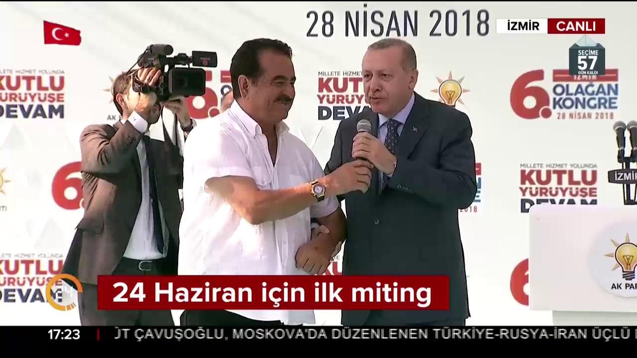 İbrahim Tatlıses, "yaylalar yaylalar' türküsünü İzmir'de de söyledi