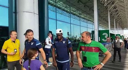 I giocatori della Lazio in partenza per Torino