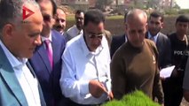 وزير الري ومحافظ الدقهلية يتفقدان أرض مشاتل الأرز بالصواني بقرية 