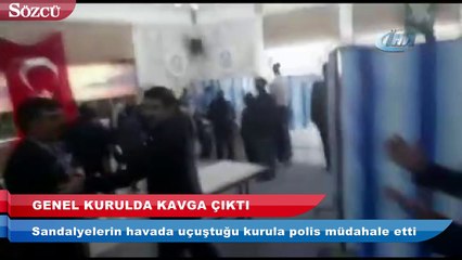 Genel kurulda kavga çıktı
