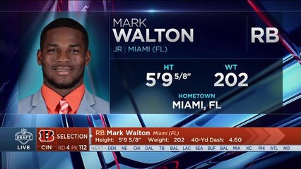 Bengals select Mark Walton No. 112 in the 2018 NFL Draft