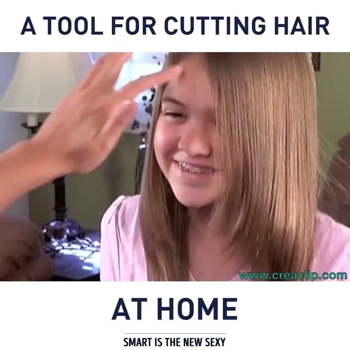 A tool for cutting hair at home. ‍♀via CreaProducts Inc.The original product is available here:CreaClip, www.creaproducts.com/pages/original-creaclip-2, you
