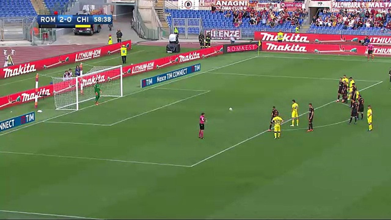 Roberto Inglese (Chievo) fails to score from the penalty! HD - AS Roma	2-0	Chievo 28.04.2018