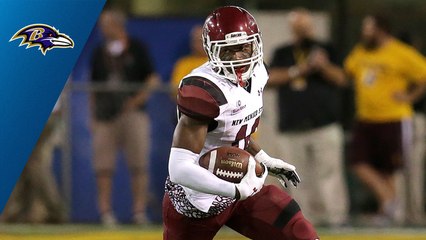 Ravens' first-ever draftee Jonathan Ogden announces Jaleel Scott as No. 132 pick