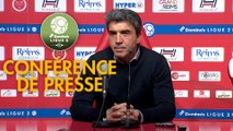 Conférence de presse Stade de Reims - Chamois Niortais (3-1) : David GUION (REIMS) - Denis RENAUD (CNFC) - 2017/2018