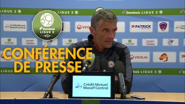 Conférence de presse Clermont Foot - Nîmes Olympique (1-1) : Pascal GASTIEN (CF63) - Bernard BLAQUART (NIMES) - 2017/2018
