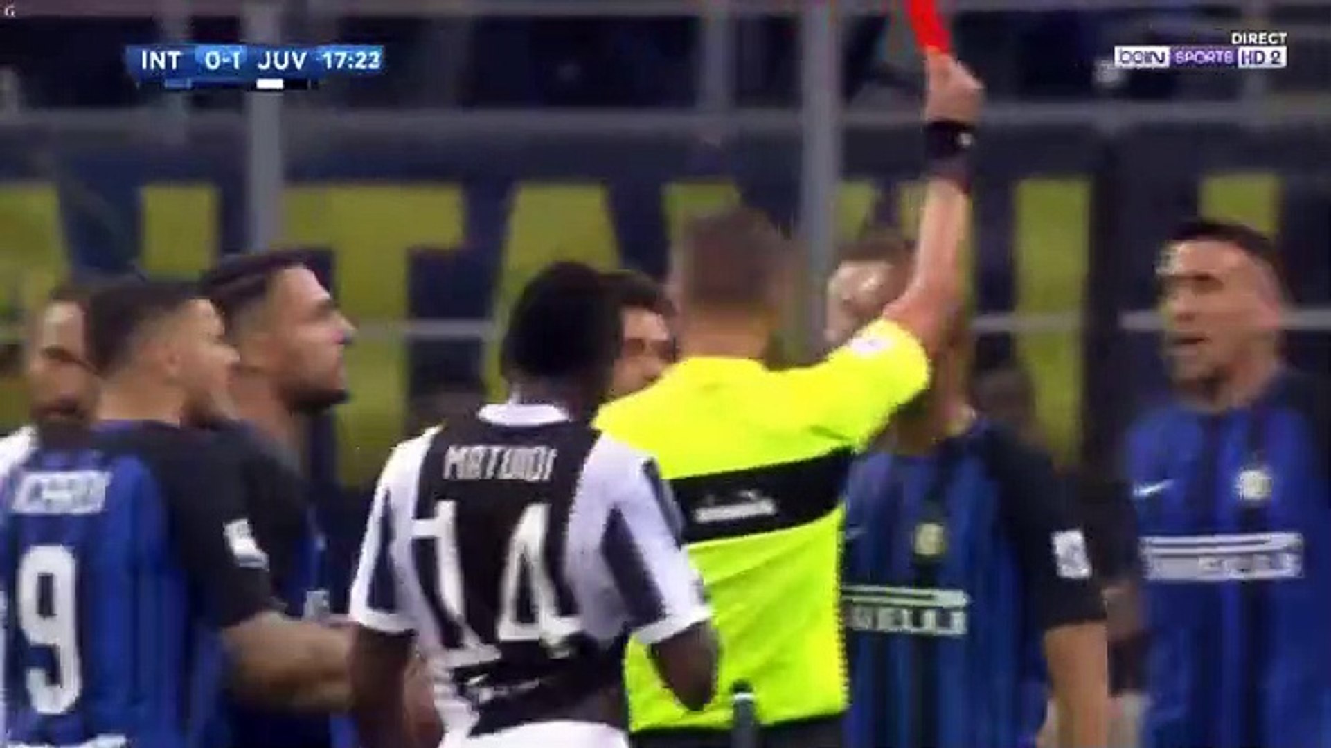 bringe handlingen opføre sig Åben Inter vs Juventus Matias Vecino RED CARD - 28-04-2018 - Vidéo Dailymotion