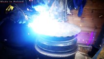 Wood Stove from Car rims DIY