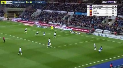 Résumé Strasbourg - Nice (OGCN) buts (1-1)