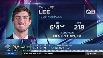 Jaguars select Tanner Lee No. 203 in the 2018 NFL Draft