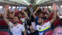 MKE Ankaragücü, Spor Toto Süper Lig'e yükselmesini uçakta coşkuyla kutladı - ANKARA