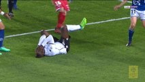 Balotelli scores penalty then goes down clutching his face