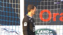 Caen goalkeeper Vercoutre surprised by Pele free kick