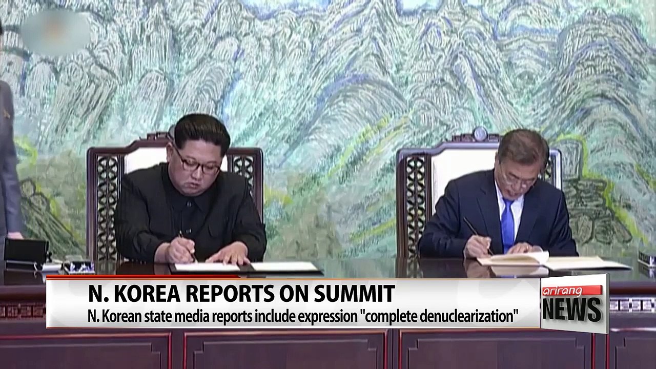 N. Korean state media reports on inter-Korean summit include expression "complete denuclearization"