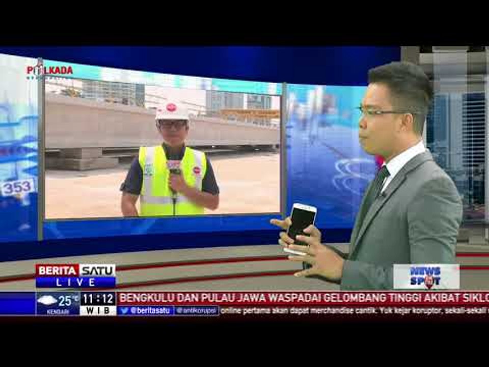 Menhub Budi Meninjau Pabrik Pembuatan U-Shape Girder LRT