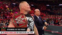 Roman Reigns and Brock Lesnar meet before the Greatest Royal Rumble event: Raw, April 23, 2018