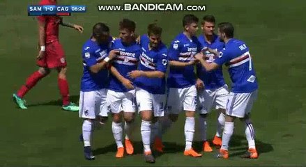 Dawid Kownacki Goal - Sampdoria 1-0 Cagliari Serie A