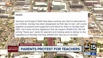 Parents protest for teachers over weekend