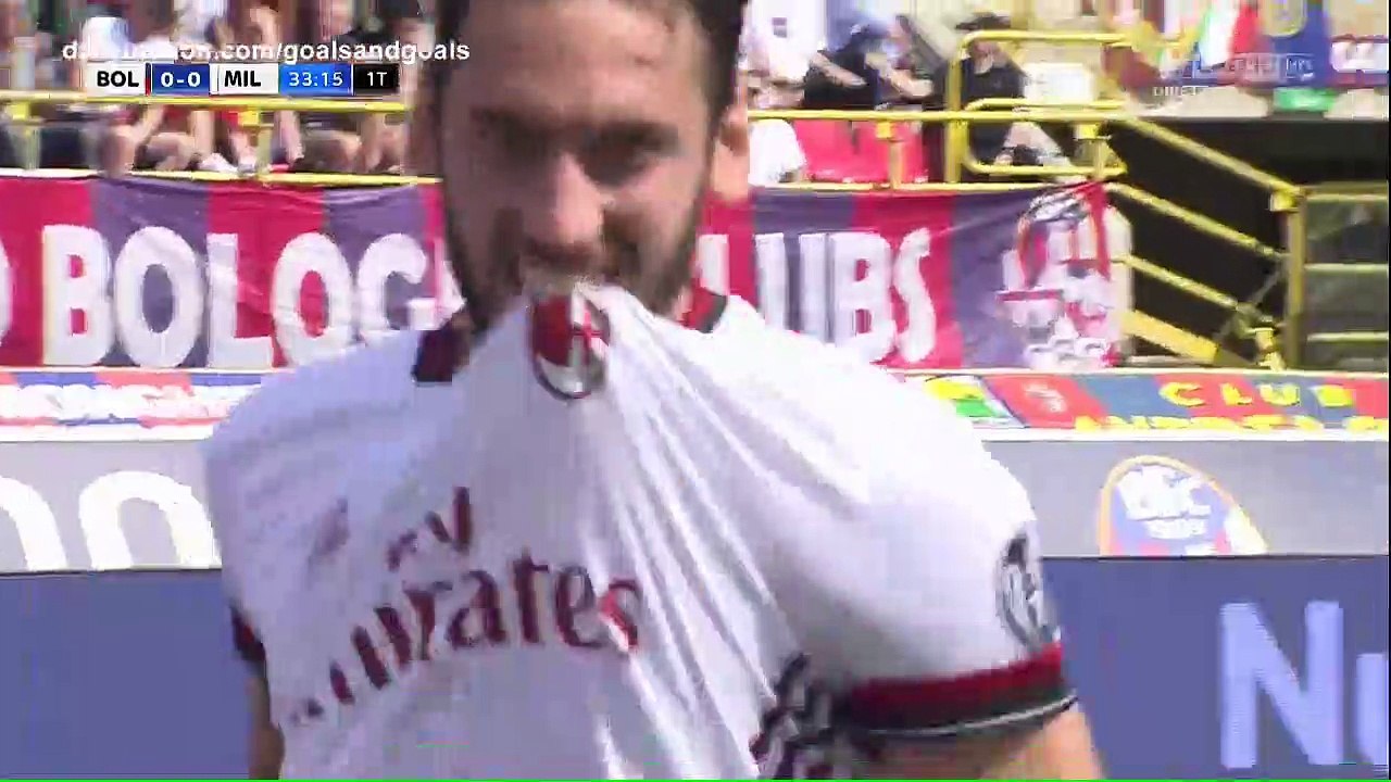 Hakan Calhanoglu Goal HD - Bologna 0 - 1 AC Milan - 29.04.2018 (Full Replay)