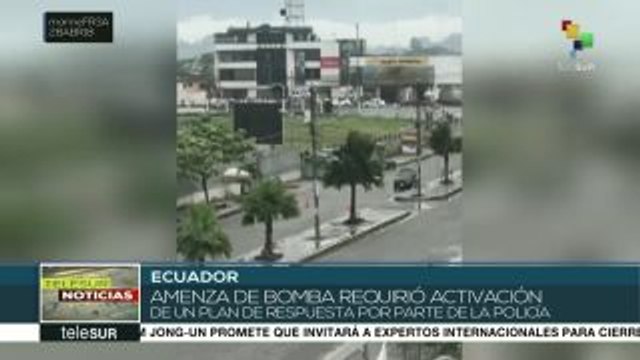 Amenaza de bomba alerta a las autoridades de Ecuador