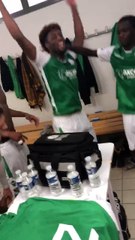 La joie de nos verts après la victoire à Raon l’Étape hier (0-6) 