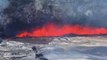 Lava Lake Overflows Onto Halemaumau Crater