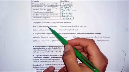 7.Sınıf TÜRKÇE 2. Dönem 2. Yazılı Soruları ve Çözümü 2018