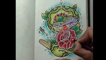 Dibujando una Vivora  Dibujando una serpiente - Drawing Snake Tattoo Design - Nosfe Ink Tattoo