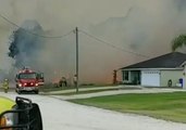 Home Damaged After 25 Acre Brush Fire Burns in Sebring Neighborhood