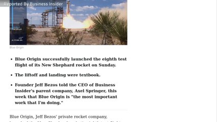 Jeff Bezos' Blue Origin rocket Successful Through Another Test Flight