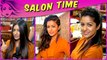 Different Looks Of Ishita Dutta | High Ponytail Hairstyle To Glam Look | Salon Time | Vatsal Sheth