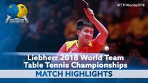 2018 World Team Championships Highlights | Wang Chuqin vs Vildan Gadiev (Group)